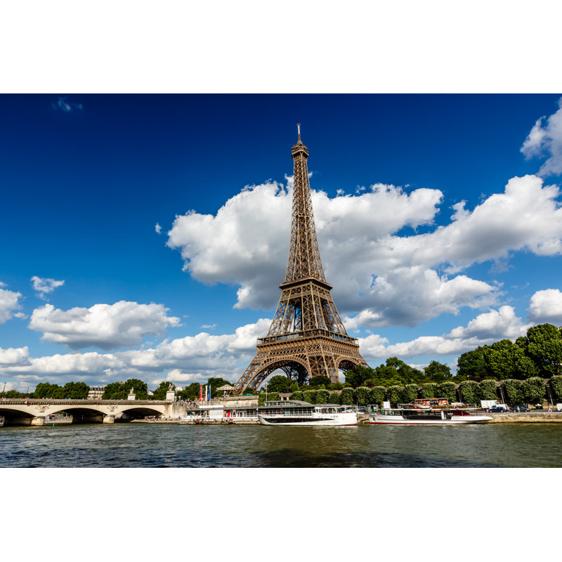 Eiffel Tower And Seine River by Anshar73 - Wrapped Canvas Print, 81cm H x 122cm W