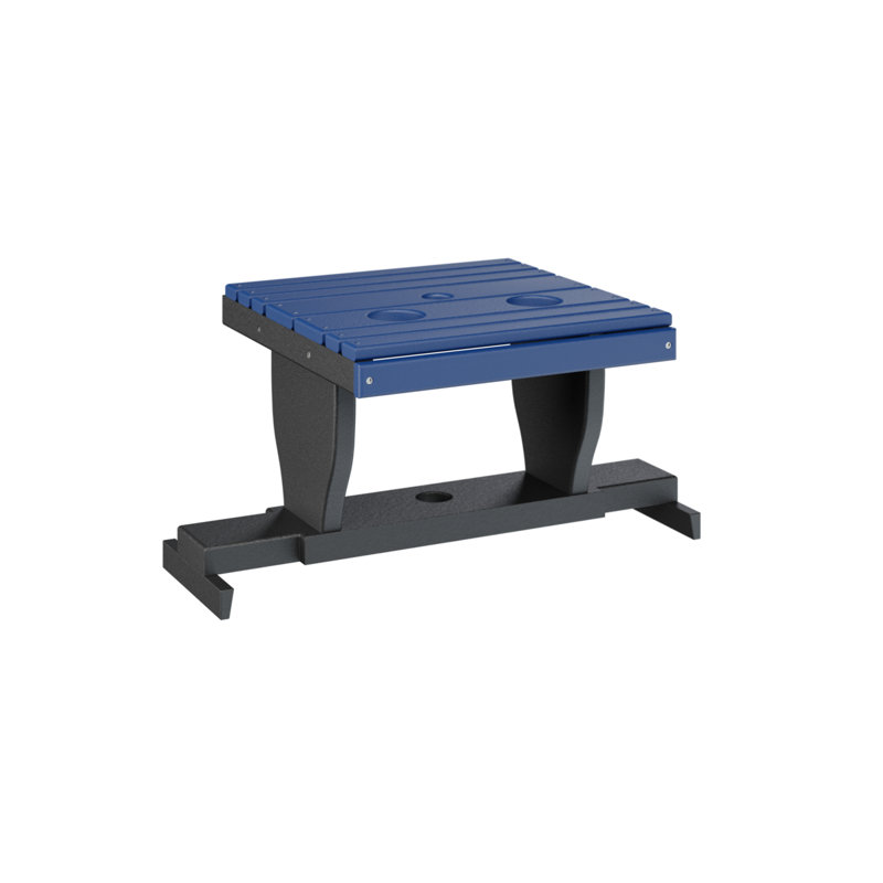 Outdoor Rectangle Side Table, Black, Pacific Blue