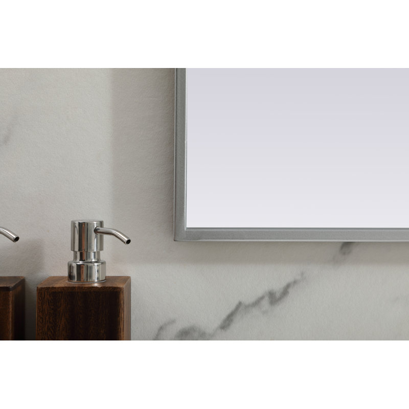 Miroir mural Sabine, Argent argent, 34 po x 42 po