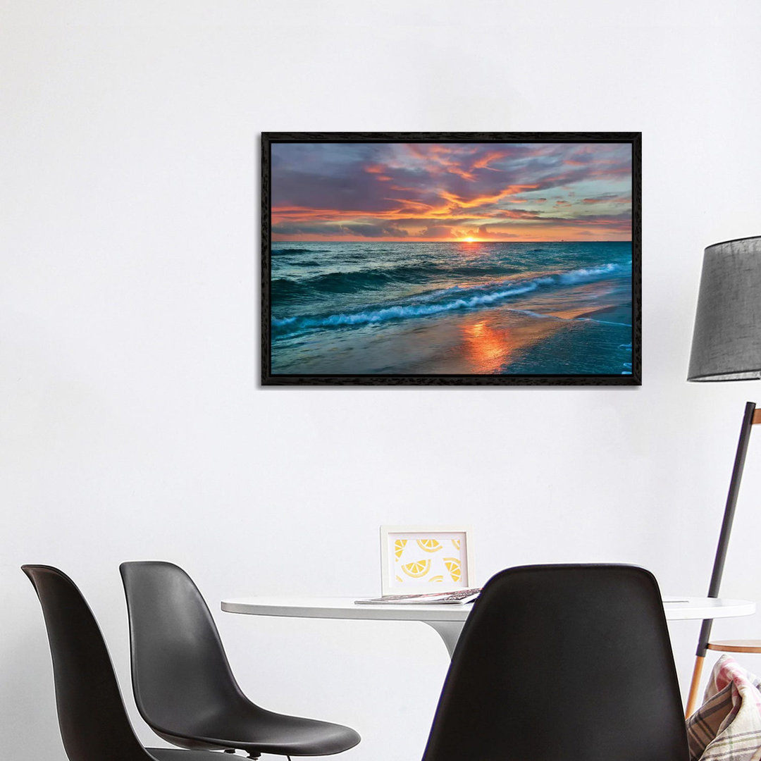 Sunset Over Ocean, Gulf Islands National Seashore, Florida by Tim Fitzharris - Floater Frame Gallery-Wrapped Canvas Giclée on Canvas