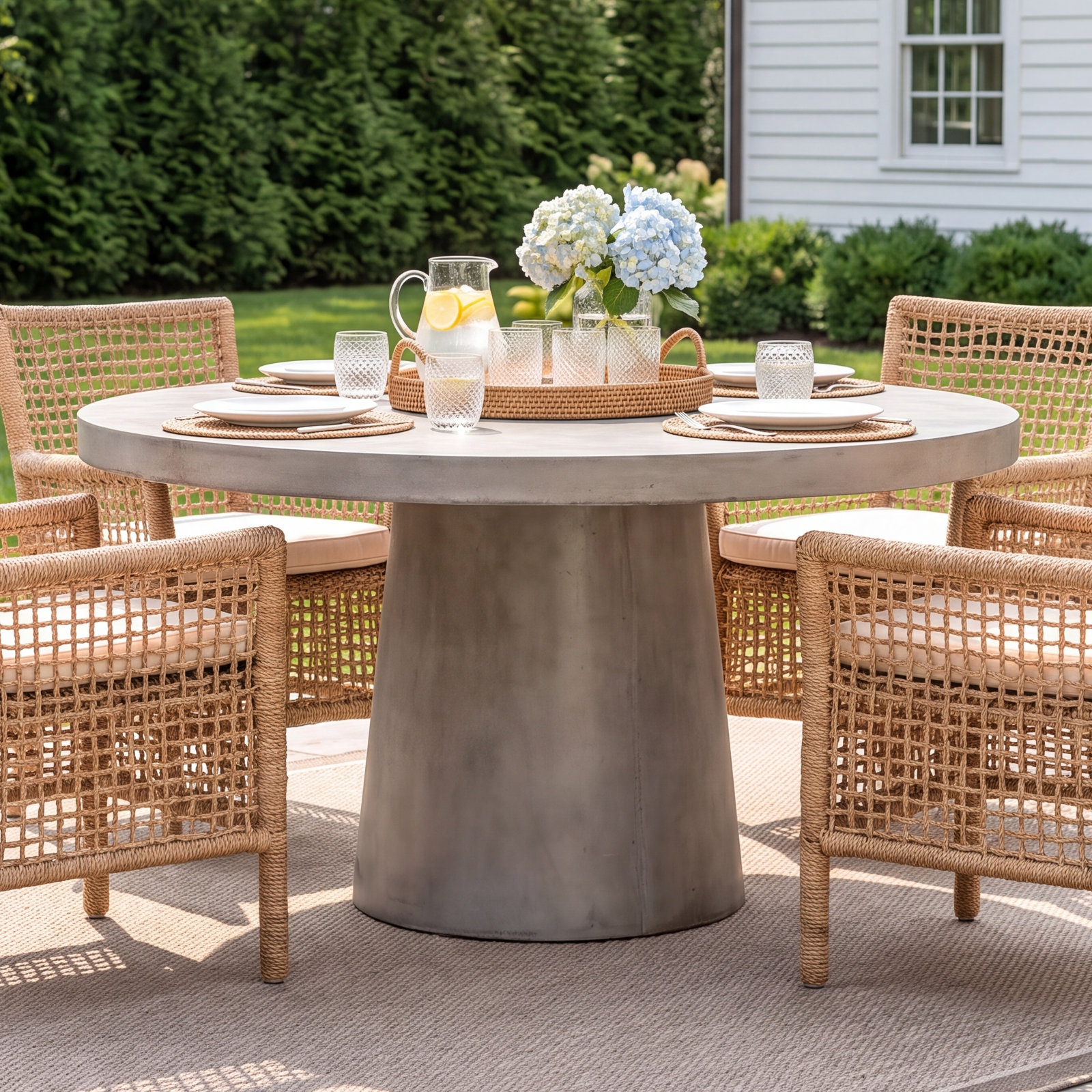 Alistar 51'' Concrete Outdoor Dining Table