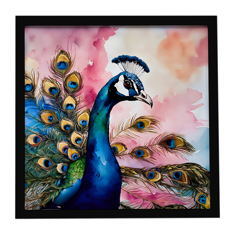 Peacock Framed Metal Print