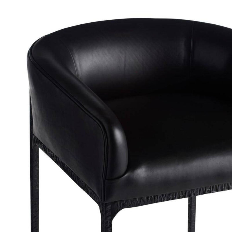 Osbourne Upholstered Stool with Metal Frame, Counter Stool (26.5" Seat Height)