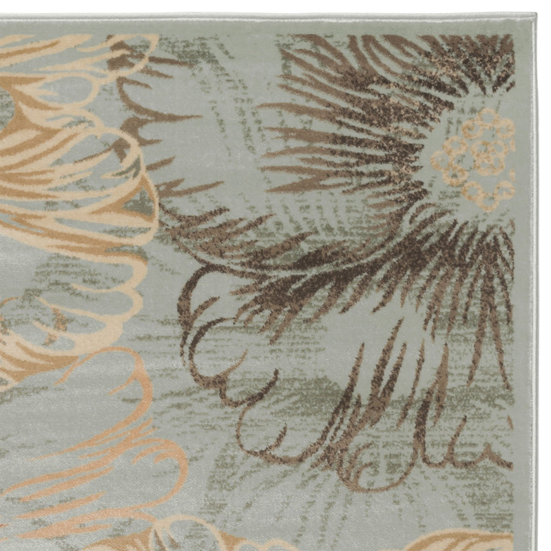 Tapis bleu / beige Garda, Rectangle 5 pi 3 po x 7 pi 3 po