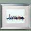 «Jersey City NJ Skyline Blue», impression encadrée-17767778-40179812-69487650