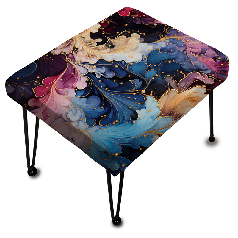 Blue Galactic Dreams Marble Dreams - Marble Rectangle Ottoman