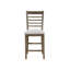 Emy 6Pc Counter Height Table Set, 4 White Chairs, Bench, Light Brown