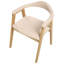 46cm H Polyester Upholstered Full Back Armchair in Beige-85759626