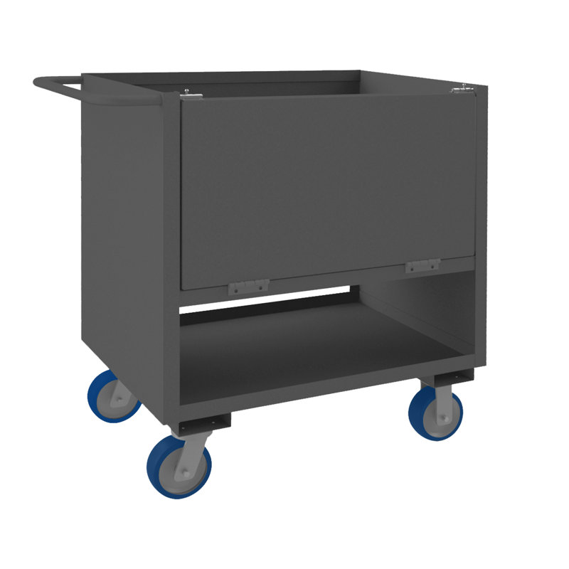 Chariot à boîte-camion solide à 4 faces, H 41,25 po x l 42,13 po x P 24,19 po