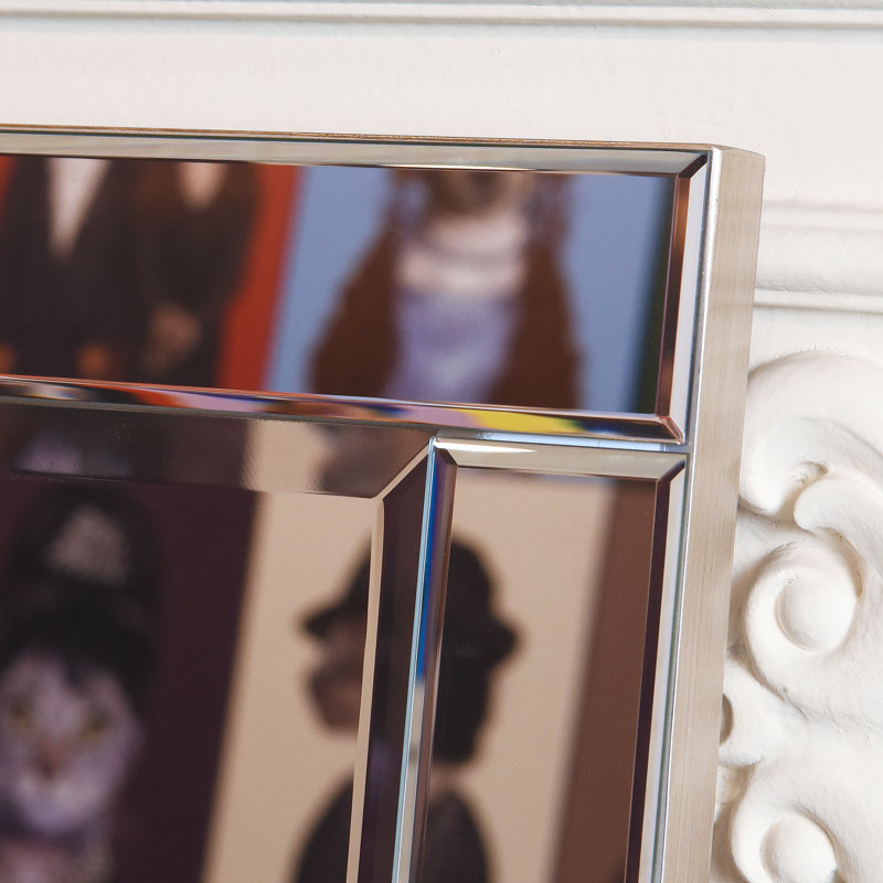 Neema Modern Beveled Glass Wall Mirror, 24" x 36" 