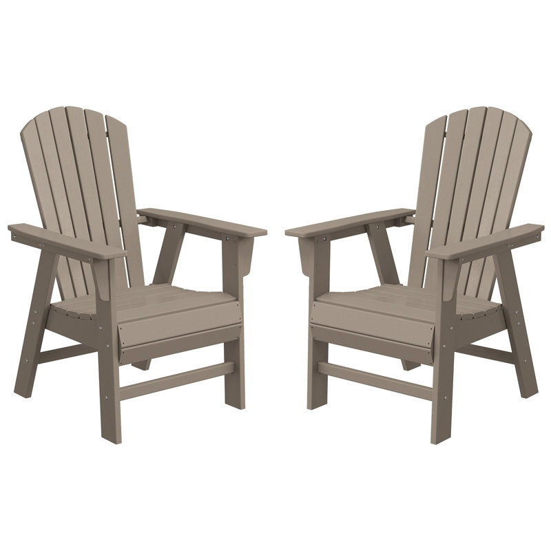 Seashell Upright Adirondack Chair (Set Of 2), Brown