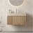 30" Bathroom Vanity&Sink, Floating Plywood Storage Cabinet With Drawer&Door, Roma Travertine Sintered Stone Top&Ceramic Basin With 1 Pre-Drilled Faucet Hole, Pre-Assembled, White Oak Woodgrain-1594030621-1594030623-1594030617