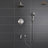 Retro Wall Mount 3 Funtions Rainfall Shower System with 3 Setting Handheld, Bath Spout, Rough-In Valve and Diverter-64790817
