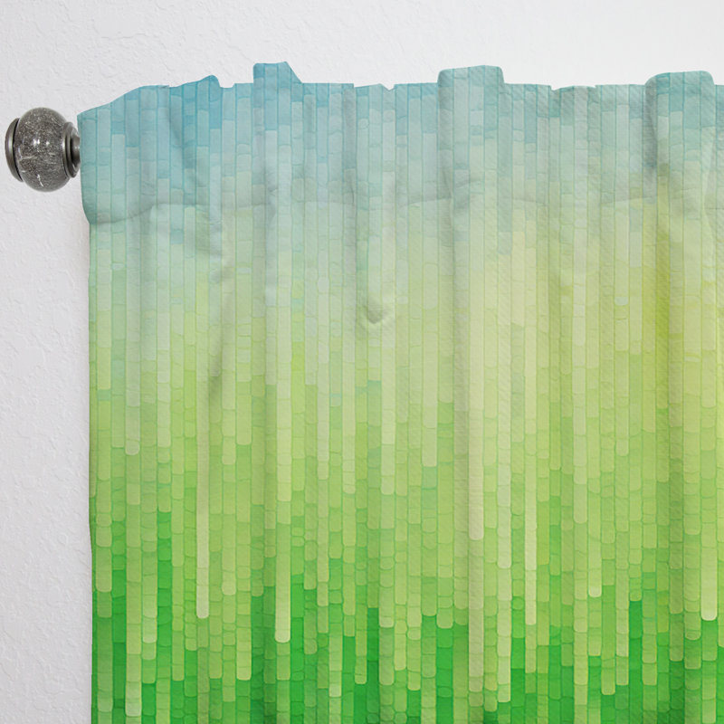 Code de couleur vert Fils - Rideau traditionnel - Velours obscurcissant - 1 panneau, L 52 po x L 90 po