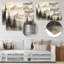 Timber and Peaks Mountain Simplicity in Winter II - montagnes, art mural en métal-1406842264