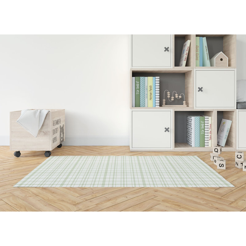 Tapis de jeu pour enfants Liz, Rectangle 5 pi x 7 pi, Vert