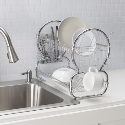 Steel Two Tier Dish Rack