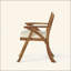 Chaise de salle à manger d'extérieur en bois Hermosa KD avec coussins (ensemble de 2)