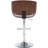 Modern Contemporary Swivel Walnut Bentwood Lift Adjustable Height Bar Stool With Curved Seat And Back  (No Including  Table)-416982274