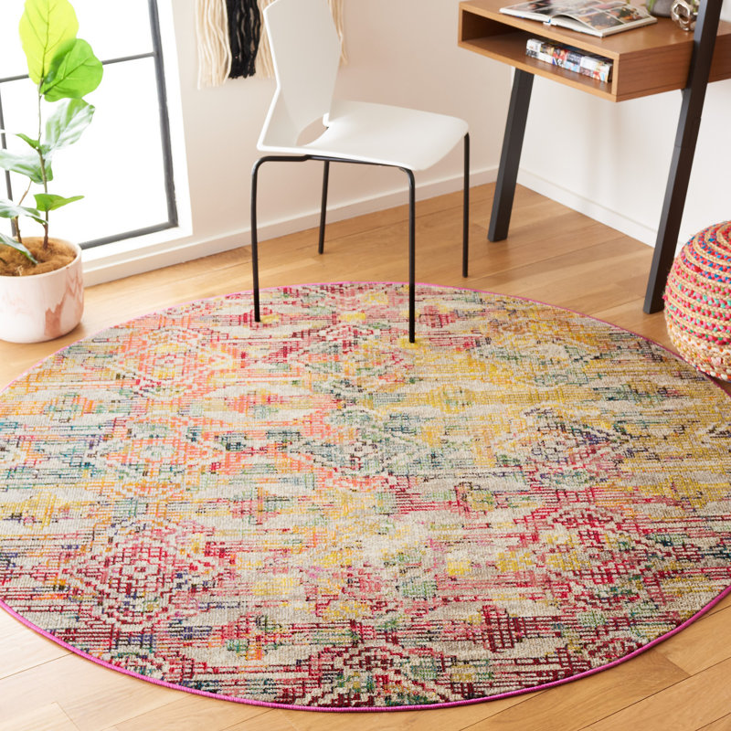 Monaco Performance Southwestern Rug, Round 6'7"