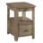 Dekorion Solid Wood End Table with Storage