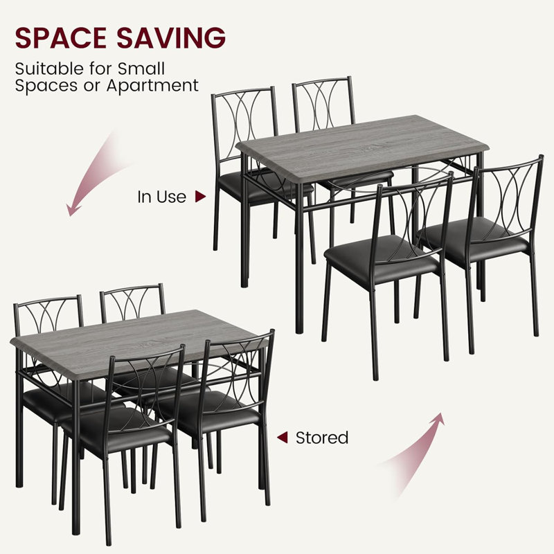 Dining Set, Gray, Gray