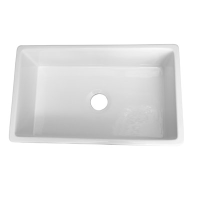 29.75'' L Single Bowl Fireclay Kitchen Sink