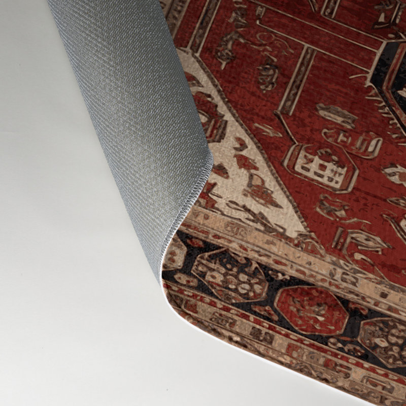 Tapis turc intérieur et extérieur brun, Rond 5 pi
