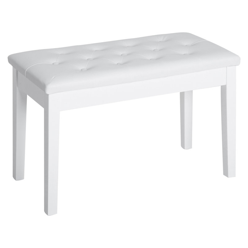 Hoagland Faux Leather Upholstered Storage Bench, White