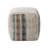 Yinka 18"H Striped Upholstered Pouf Ottoman