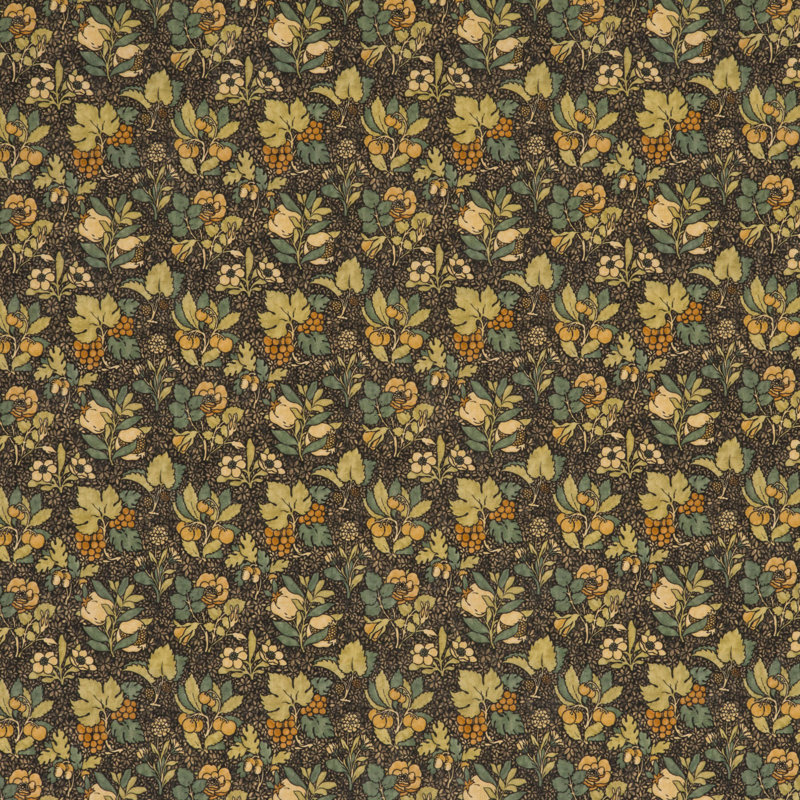 Originals V Meadow Fruit Performance Fabric, Charcoal/Green