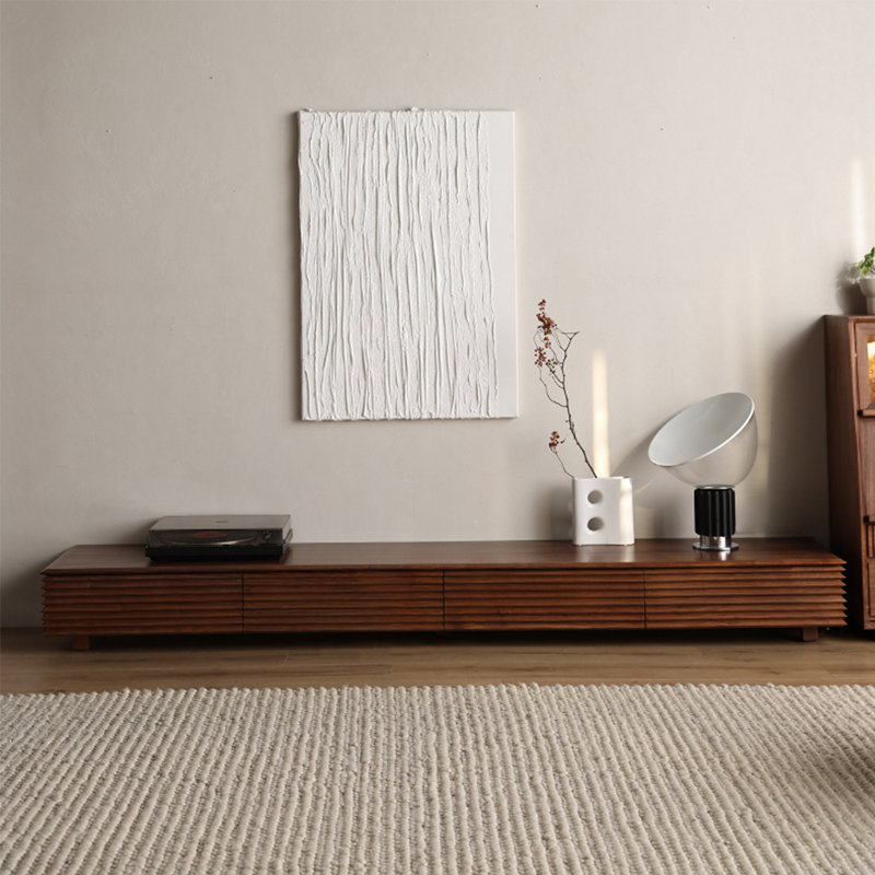 American style retro solid wood TV stand, 86.61"
