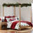 Cross Stitch Velvet Red with White Quilt Set-113924197