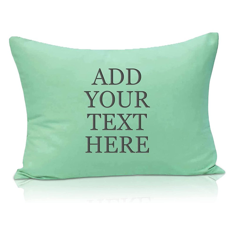 Taie d'oreiller en microfibre Lapo, Taie d'oreiller de 14 po x 20 po, Menthe, Oui