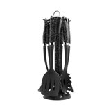 6-Piece Black Kitchen Utensils Set | Non-Scratch & Heat Resistant | BPA Free Plastic | Modern & Vibrant | Space Saving