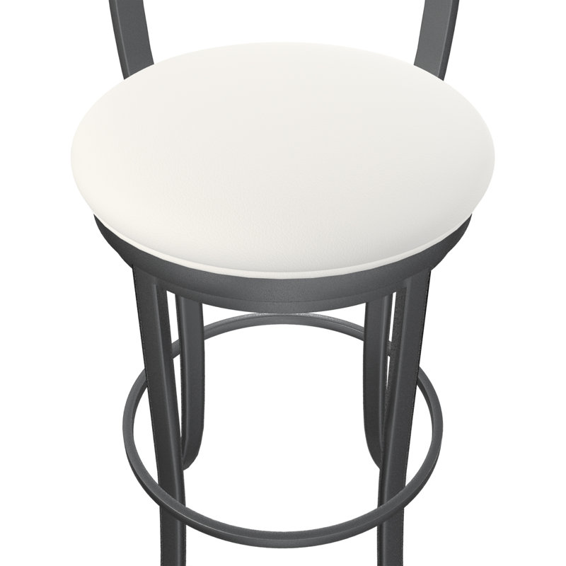 Tabouret de bar et de comptoir Bulmore, Tabouret de comptoir (siège d'une hauteur de 26 p, Vail blanc pur