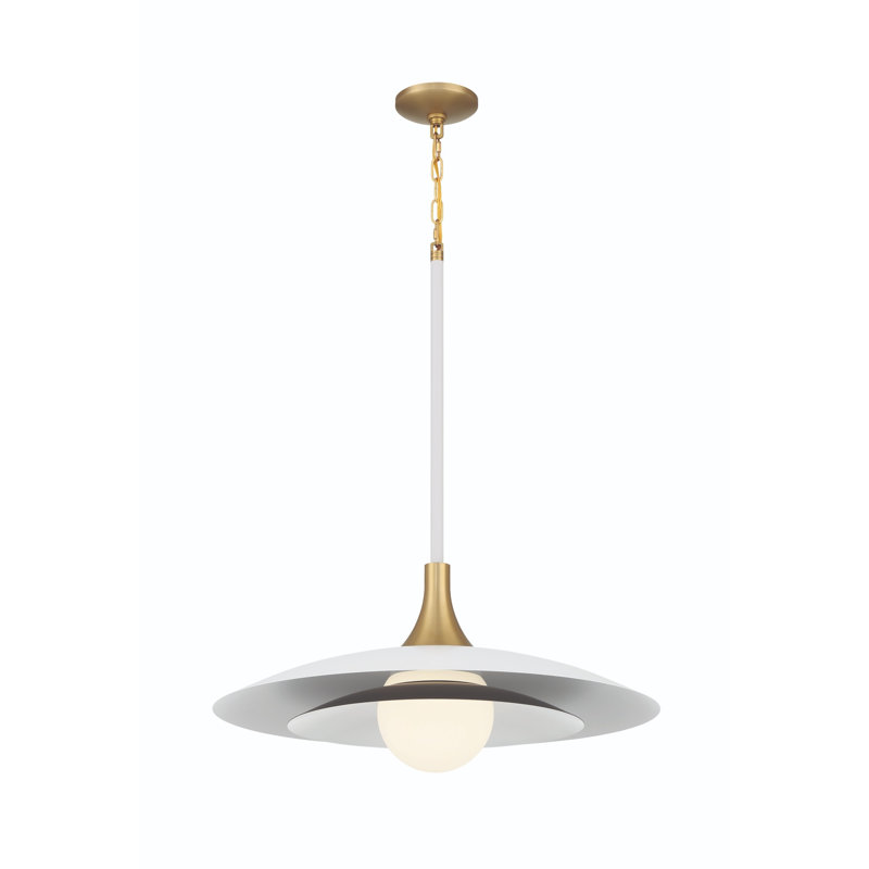 Welsh 1 Light 24" LED Pendant, White