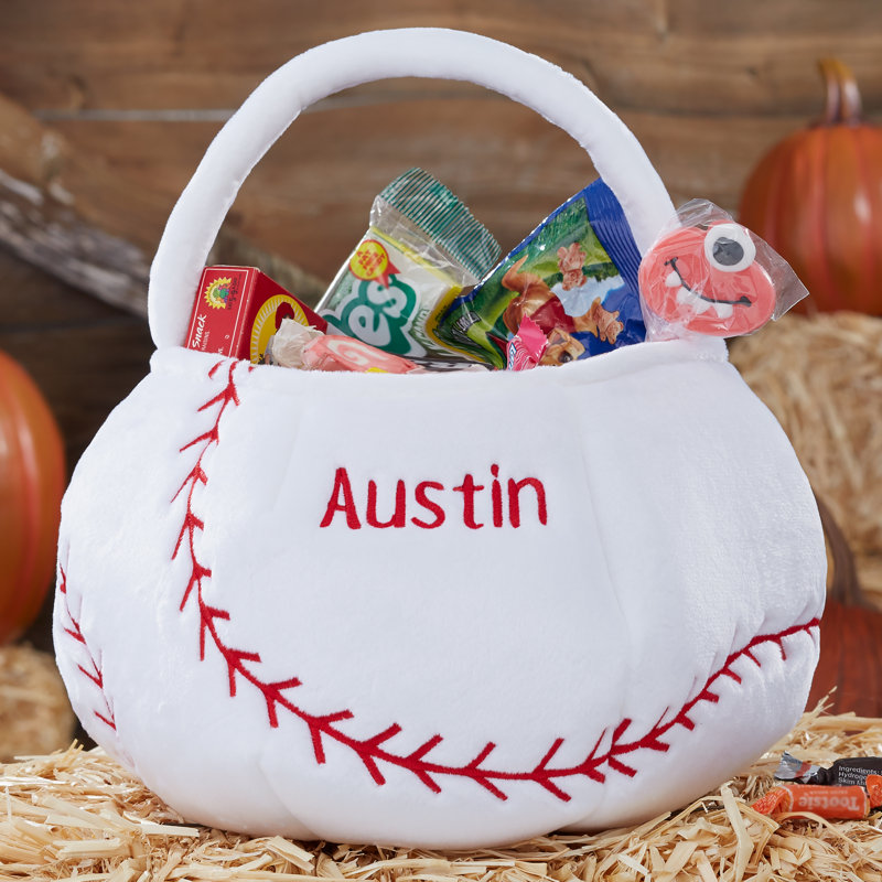 Sac à friandises baseball brodé Halloween, Oui