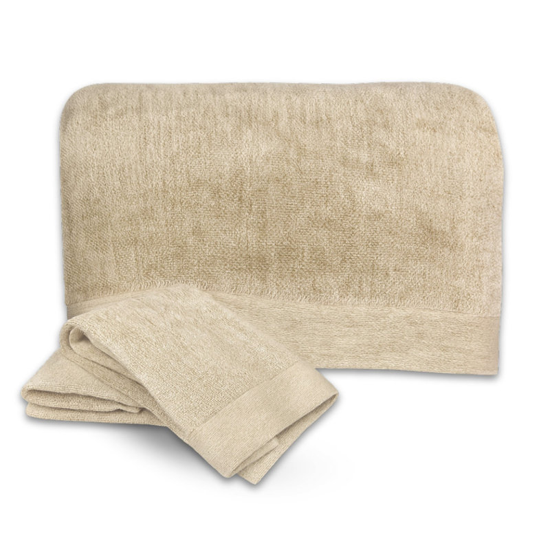 Ensemble de draps de bain et essuie-mains BedVoyage 3 pièces - Viscose de bambou + coton - 600 g / m² - absorbant et résistant aux odeurs