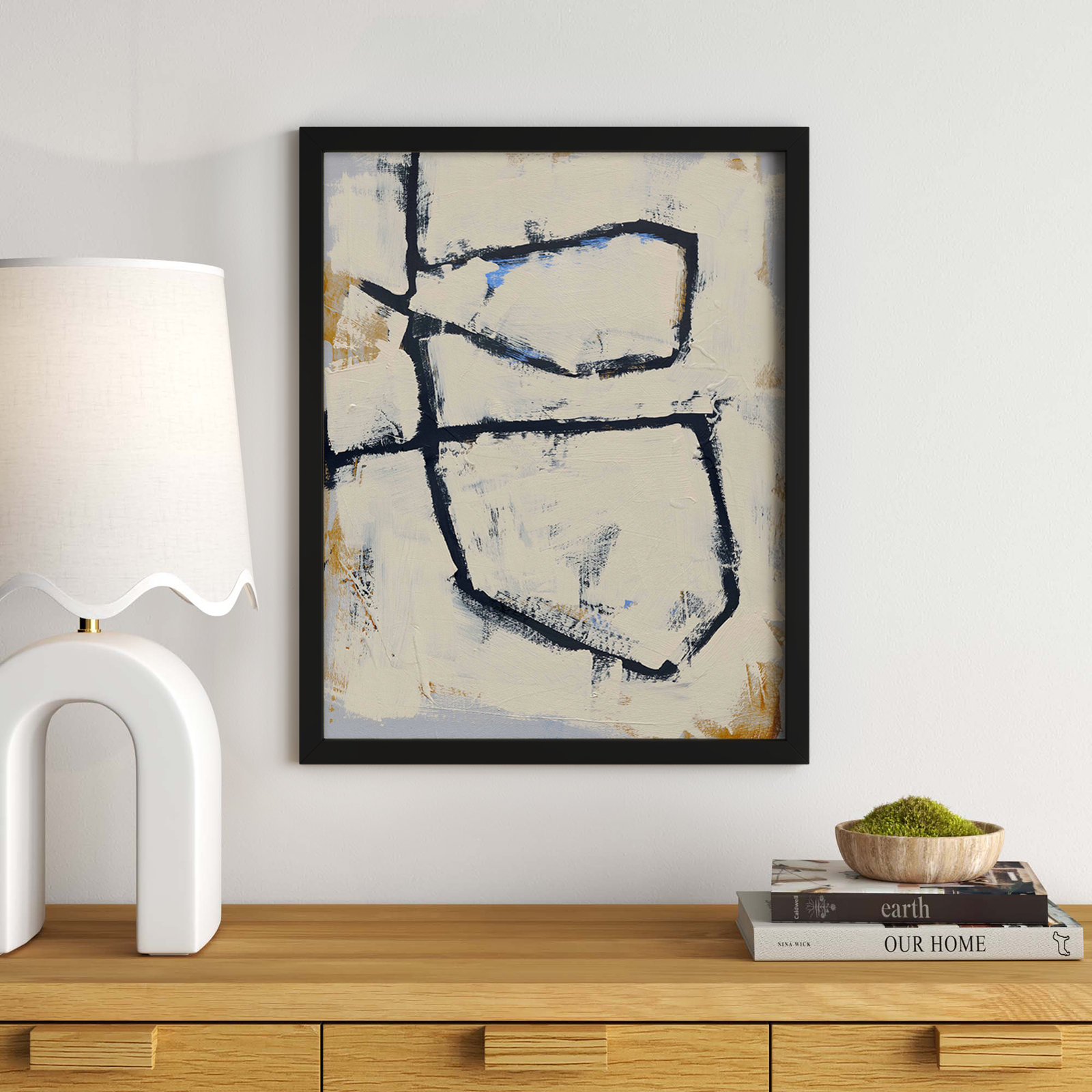 Knopf "Twisted 5" Print by Jacques Pilon, Black Framed Paper, 20" W x 25" H