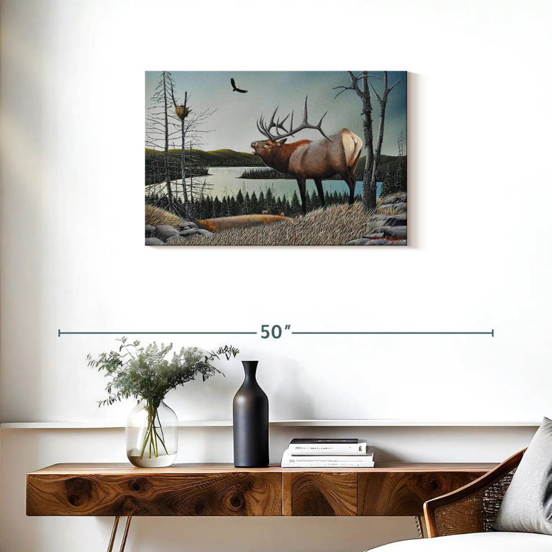Brampt Bugling Elk, 20" H x 30" W