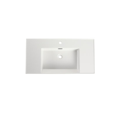 Lavabo en résine 36 po pour meuble-lavabo de salle de bain élégant et contemporain