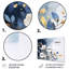 Ensemble de 5 décorations murales en métal blanc et lilas 