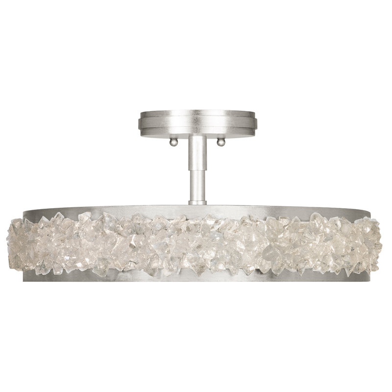 Plafonnier semi-encastré 23 po Arctique Halo, Argent
