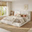 Lit Cloud Cloud avec tête de lit épaisse de 10,63 po, cadre de lit plateforme tapissier Boucle, base de lit à lattes facile à assembler pour la chambre à coucher-1089855755-1089855749
