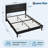 Upholstered Bed Frame with Headboard, Platform Bed with Under-Bed Storage & Wood Slats, No Box Spring Needed, Noise-Free-721904156-721904157