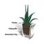 Pot à fleurs carré en résine 16 "avec trous de drainage Clywd-9167918