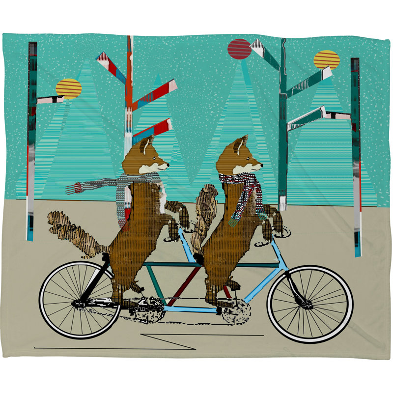 Jeté de polaire en peluche foxy days Brian Buckley, Moyen