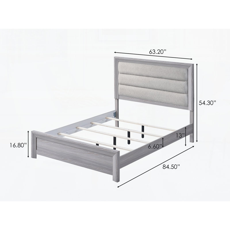 Mobilier de chambre à coucher avec lit plateforme moderne, Grand