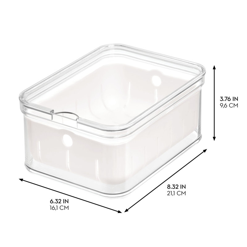 Small Fridge Berry Bin with Removable Colander and Lid -  Ideal for Strawberries, Blueberries, and Raspberries